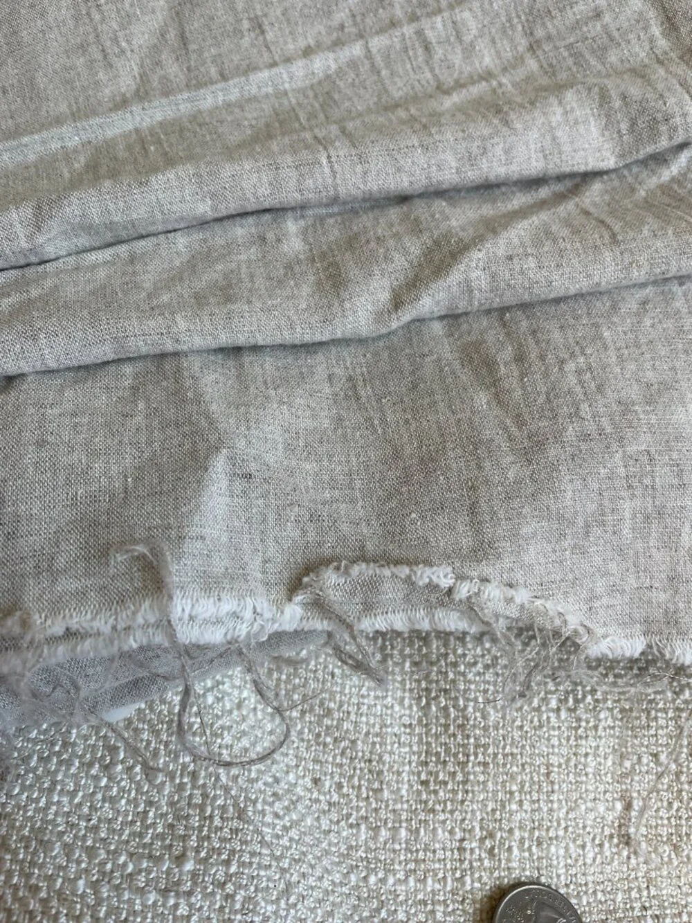 3y x 56”Linen Natural Undyed Tan Prewashed Fabric